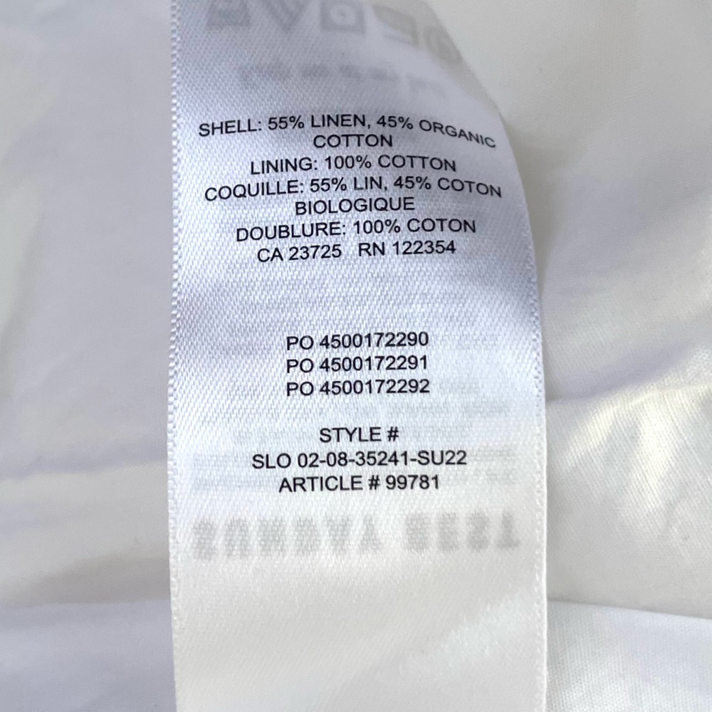 Aritzia Sunday Best Square Neck Back Lace Up Mini Dress 6 White Short Sleeve - Picture 11 of 12